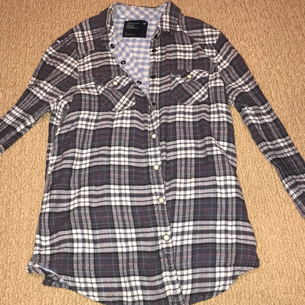 American eagle plaid button up flannel